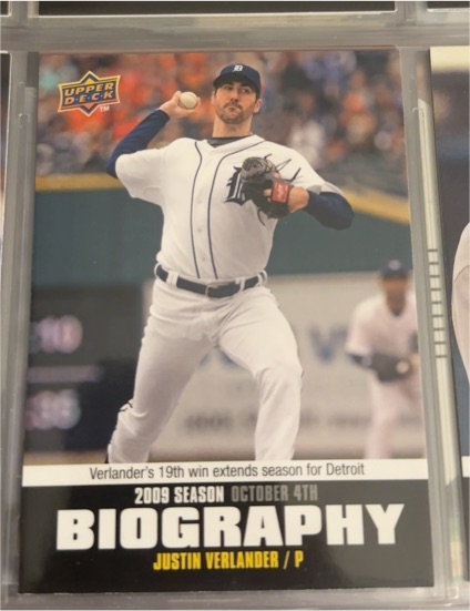 2009 Upper Deck Biography Justin Verlander — front