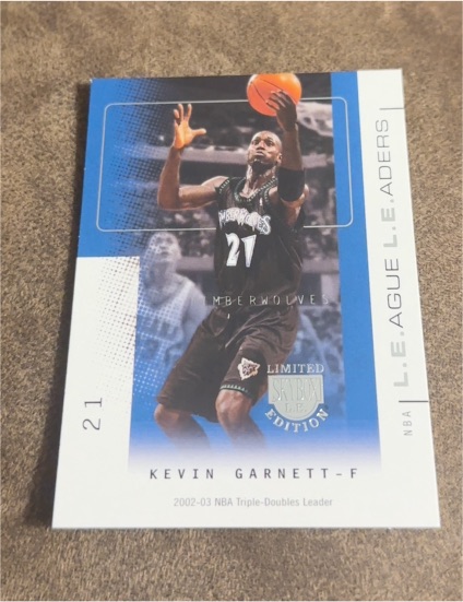 2003-04 Skybox Limited Edition League Leaders #6LL Kevin Garnett — front