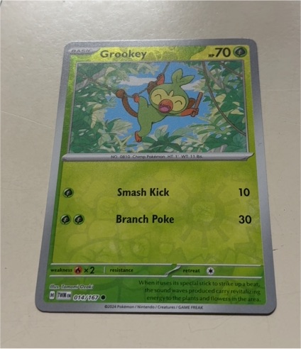 2024 Pokémon Scarlet & Violet Twilight Masquerade #014 Grookey — front
