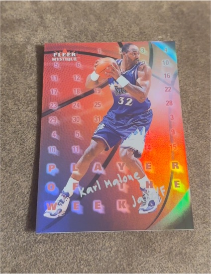 2000-01 Fleer Mystique Player of the Week #13PW Karl Malone — front