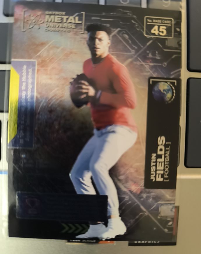 2021 SkyBox Metal Universe Champions #45 Justin Fields — front