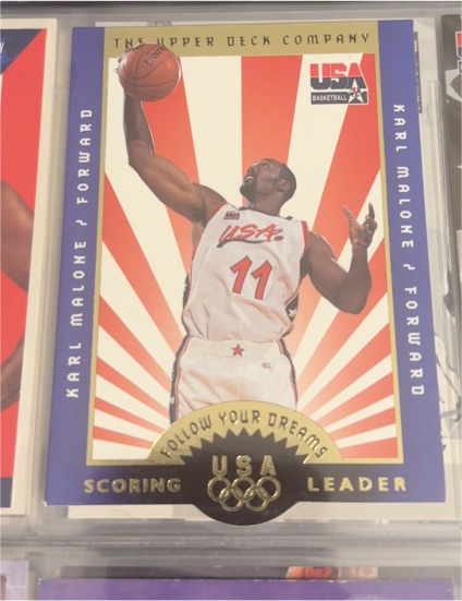 1996 Upper Deck USA Follow Your Dreams #F3 Karl Malone — front