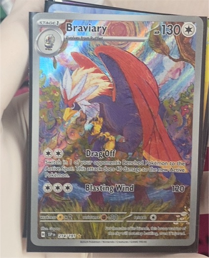 2024 Pokémon SV08: Surging Sparks #214/191 Braviary — front