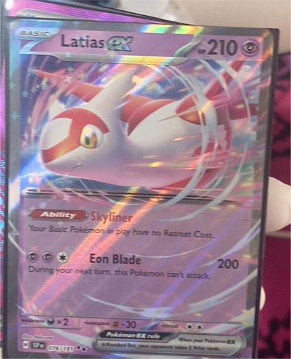 2023 Pokemon SV08: Surging Sparks #076 Latias ex — front