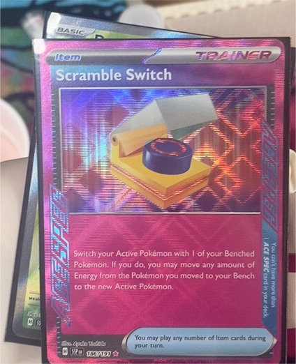 2024 Pokémon Surging Sparks #186 Scramble Switch — front