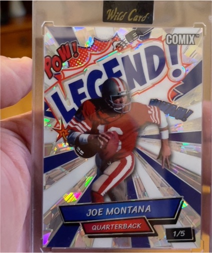 2025 Wild Card Comix Rookies and Legends #1/5 Joe Montana — front