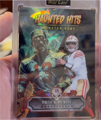 2024 Wild Card Haunted Hits Monster Hunt #1/1 Brock Purdy — front