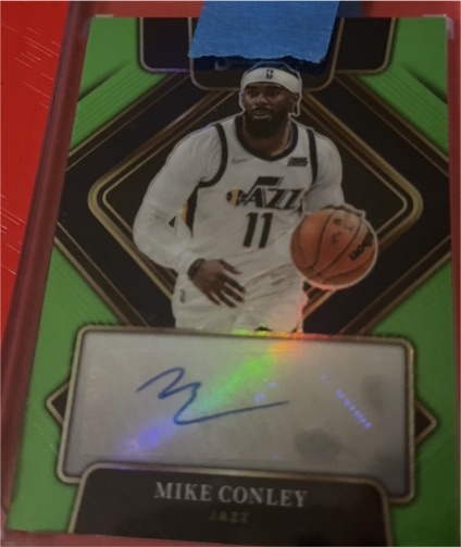 2021-22 Panini Select Signatures Prizm #SG-MCL Mike Conley — front