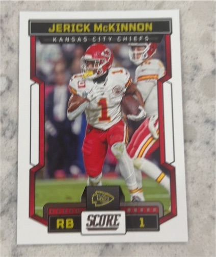 2023 Panini Score #130 Jerick McKinnon Kansas City Chiefs — front