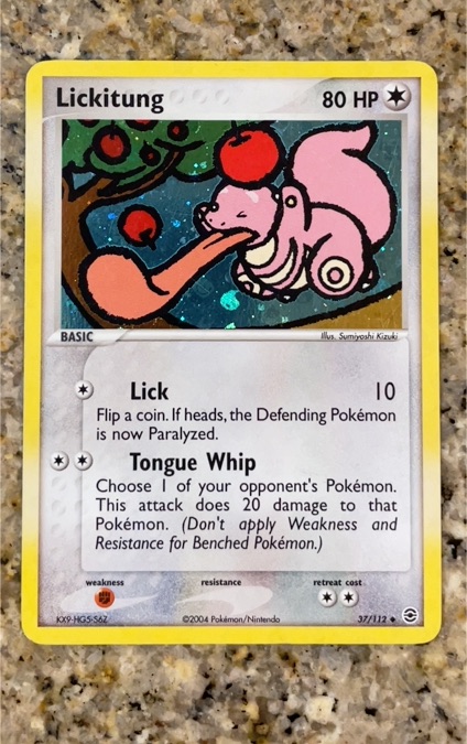 2004 Pokémon EX FireRed & LeafGreen #37 Lickitung — front