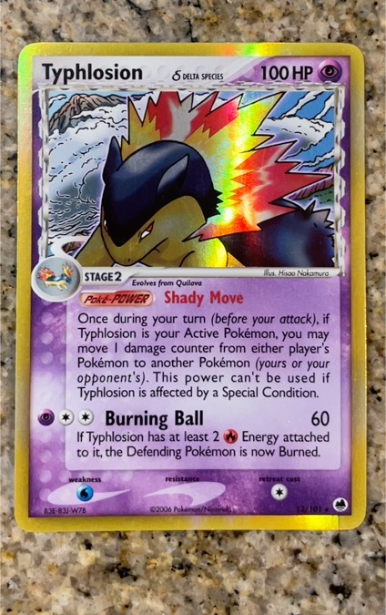 2006 Pokémon EX Dragon Frontiers #12 Typhlosion Delta Species — front