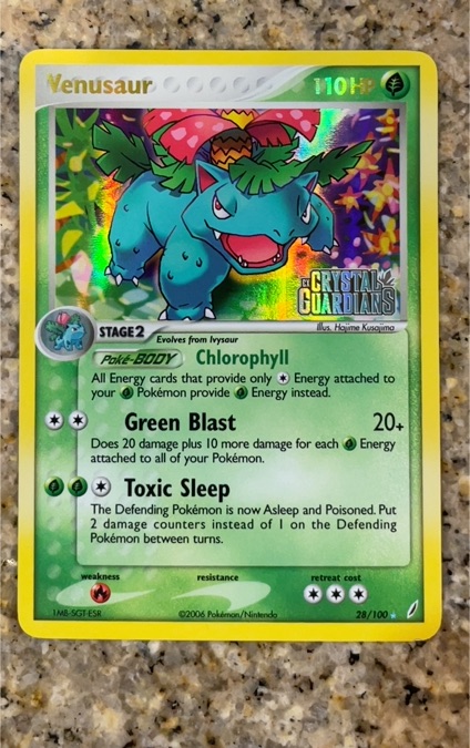 2006 EX Crystal Guardians #28 Venusaur — front