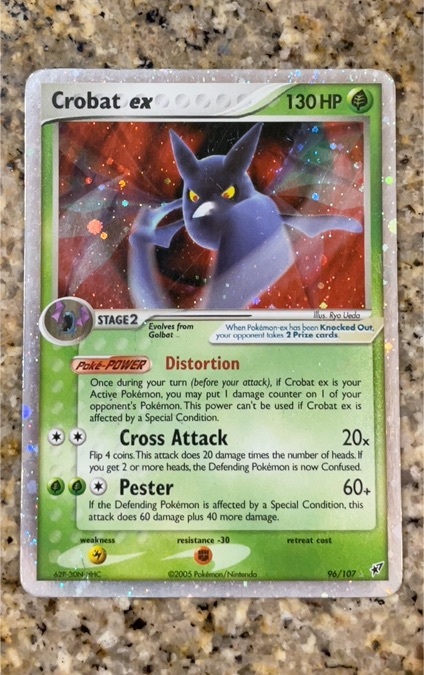 2005 Pokémon EX Deoxys #96 Crobat ex — front