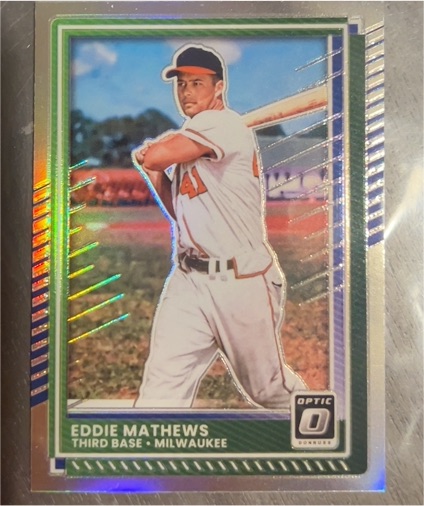 2025 Donruss Optic #67 Eddie Mathews — front