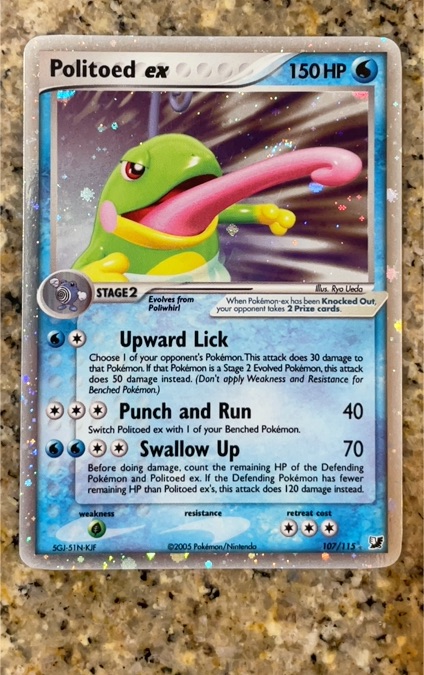 2005 Pokemon Unseen Forces #107 Politoed ex — front