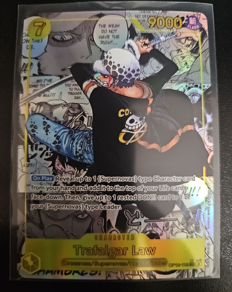 One Piece Card Game 2023 OP10-119 Trafalgar Law Royal Blood Manga Comic Parallel — front