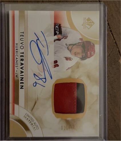 2023 SP Authentic Limited Patch Autographs #030 Teuvo Teravainen — front