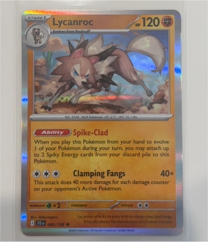 2025 Pokémon Journey Together #085 Lycanroc — front