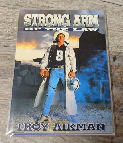 1992 Skybox Primetime #313 Troy Aikman Strong Arm of the Law — front