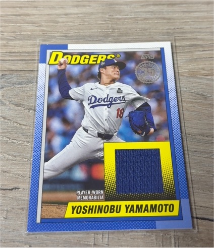 2025 Topps Series 2 1990 Topps Baseball Relics #90R2-YY Yoshinobu Yamamoto — front