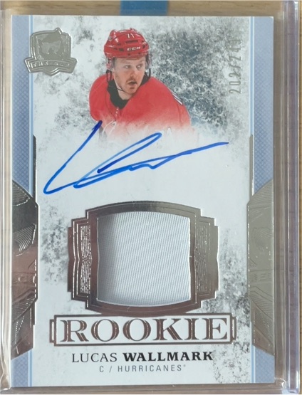 2017-18 Upper Deck The Cup Lucas Wallmark Rookie Patch Auto — front
