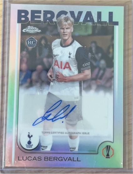 2024-25 Topps Chrome UEFA Club Competitions #112 Lucas Bergvall — front