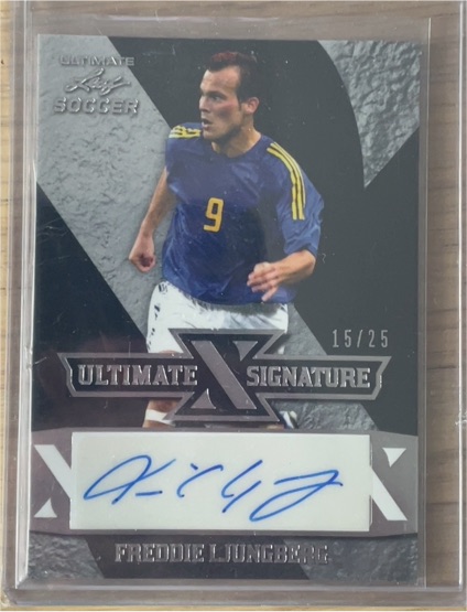 2022 Leaf Ultimate Soccer X Signature #15/25 Freddie Ljungberg — front