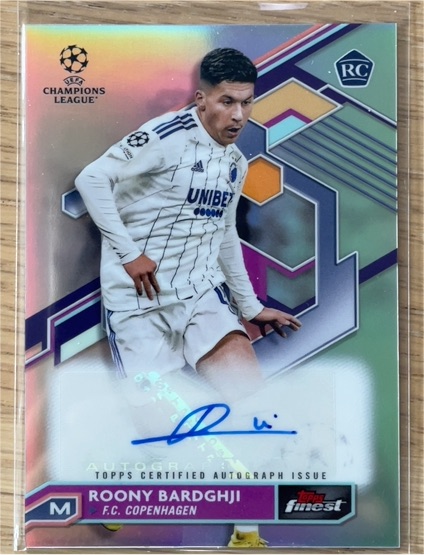 2022-23 Topps Finest UEFA Club Competitions #92 Roony Bardghji RC — front