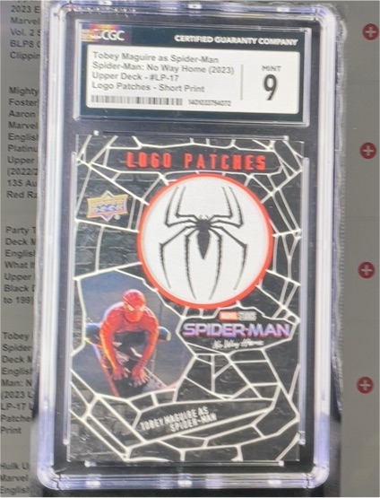 2023 Upper Deck Spider-Man: No Way Home #LP-17 Tobey Maguire as Spider-Man Logo Patches - Short Print — front