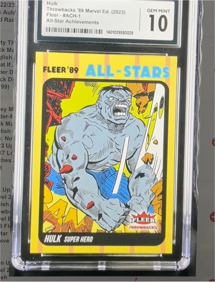 2023 Fleer Throwbacks '89 Marvel Edition All-Star Achievements #ACH-1 Hulk — front