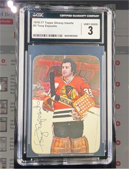 1976-77 Topps Glossy Inserts #3 Tony Esposito — front