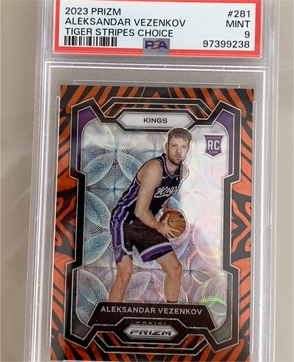2023 Panini Prizm #281 Aleksandar Vezenkov Tiger Stripes Choice — front