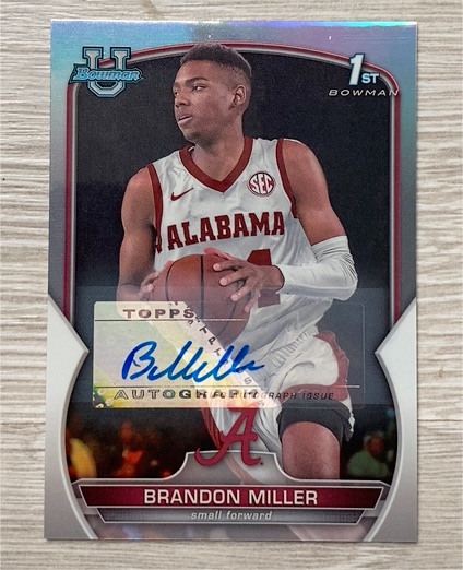 2023 Bowman University Chrome #80 Brandon Miller — front