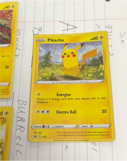 2022 McDonald's Pikachu #7/15 — front