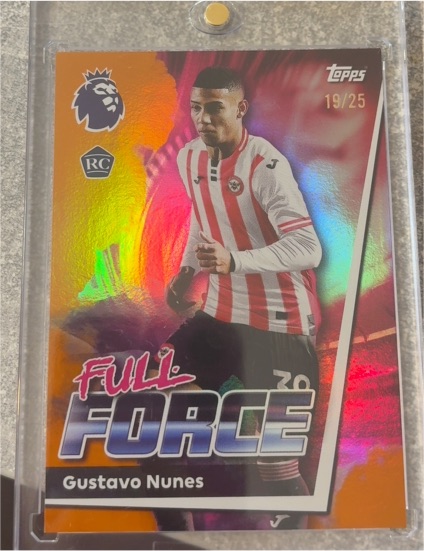 2025-26 Topps Premier League #71 Gustavo Nunes Full Force Rookie — front