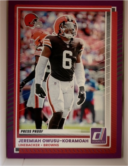2025 Donruss #6 Jeremiah Owusu-Koramoah — front