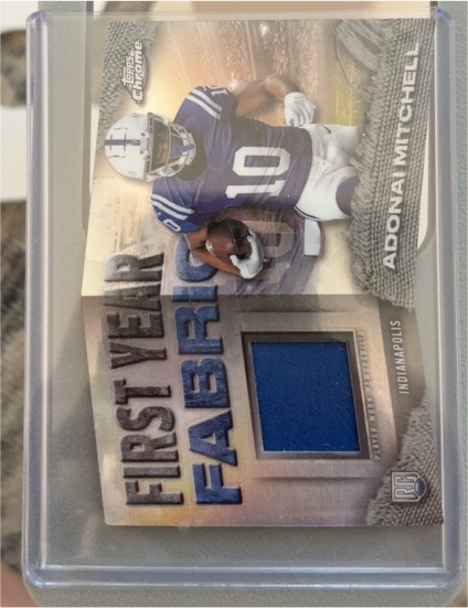2024 Topps Chrome #FYF-AM Adonai Mitchell First Year Fabric Relics — front