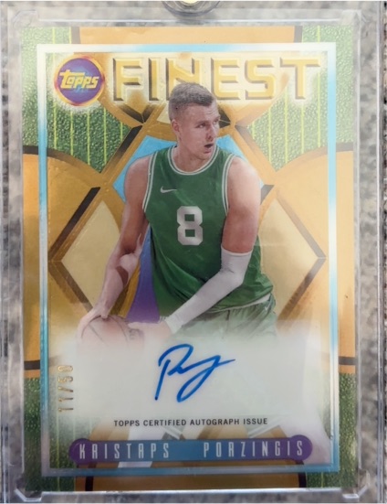 2023-24 Topps Finest Flashback Auto Refractor #FLA-KP Kristaps Porzingis — front