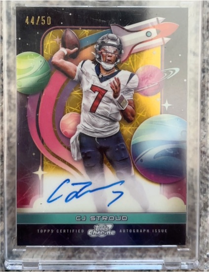 2024 Topps Cosmic Chrome First Flight Signatures CJ Stroud #44/50 — front