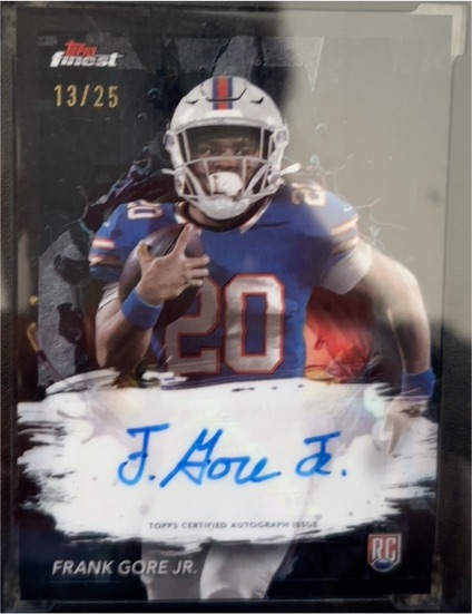 2024 Topps Finest Black #13/25 Frank Gore Jr. — front