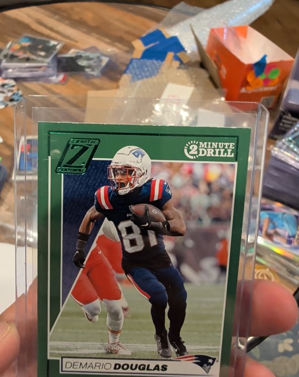 2024 Panini Zenith #67 Demario Douglas Green 2 Minute Drill — front