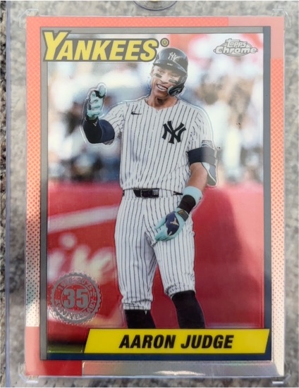 2025 Topps Chrome #90CB-11 Aaron Judge 1990 Topps Baseball 35th Anniversary — front