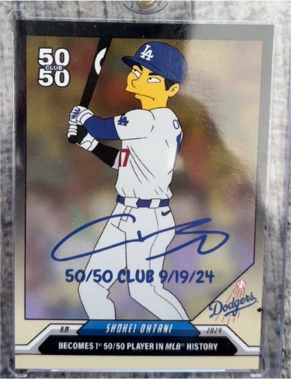 2024 The Simpsons #17 Shohei Ohtani 50/50 Club Facsimile Card — front