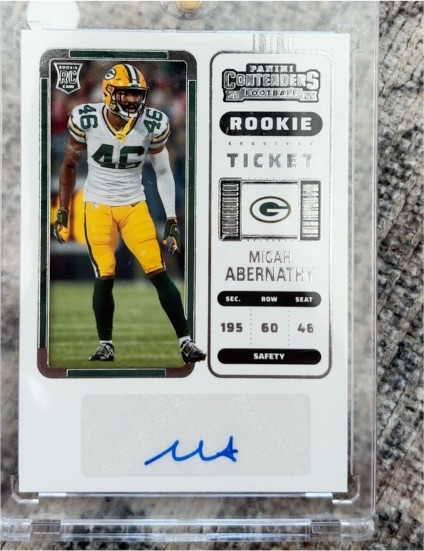 2022 Panini Contenders #271 Micah Abernathy Rookie Ticket — front