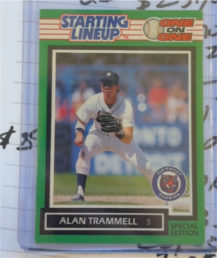 1989 Starting Lineup One on One Alan Trammell — front