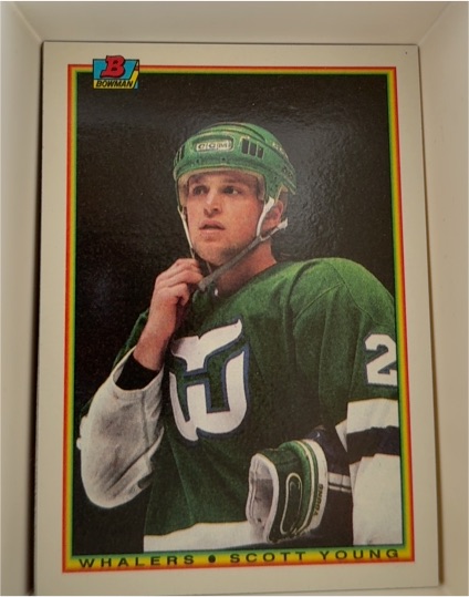 1990-91 Bowman #253 Scott Young Hartford Whalers — front