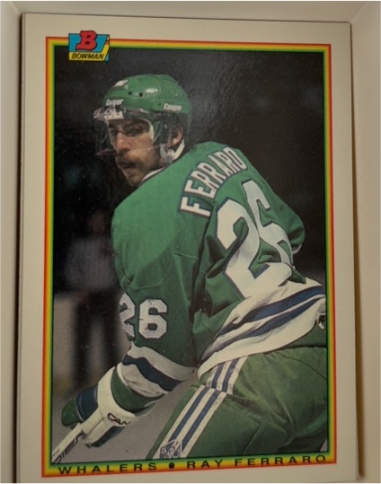 1990-91 Bowman #258 Ray Ferraro Hartford Whalers — front
