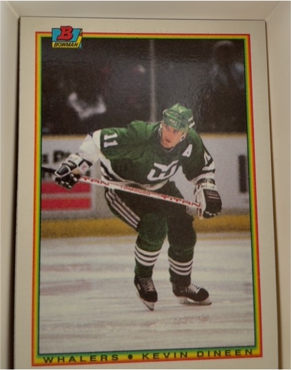 1990-91 Bowman #261 Kevin Dineen Hartford Whalers — front