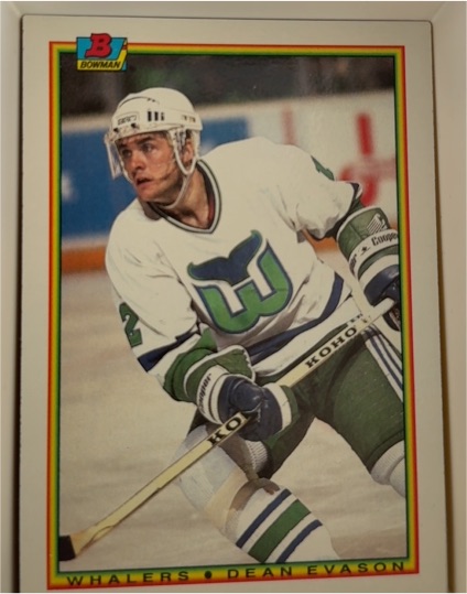 1990-91 Bowman #262 Dean Evason Hartford Whalers — front