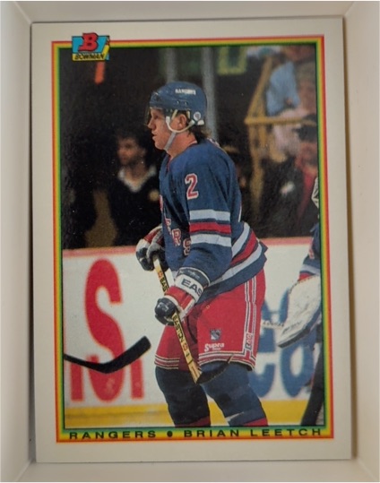 1990-91 Bowman #215 Brian Leetch — front
